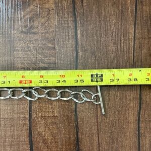 Chunky Silver Chain Toggle Bracelet